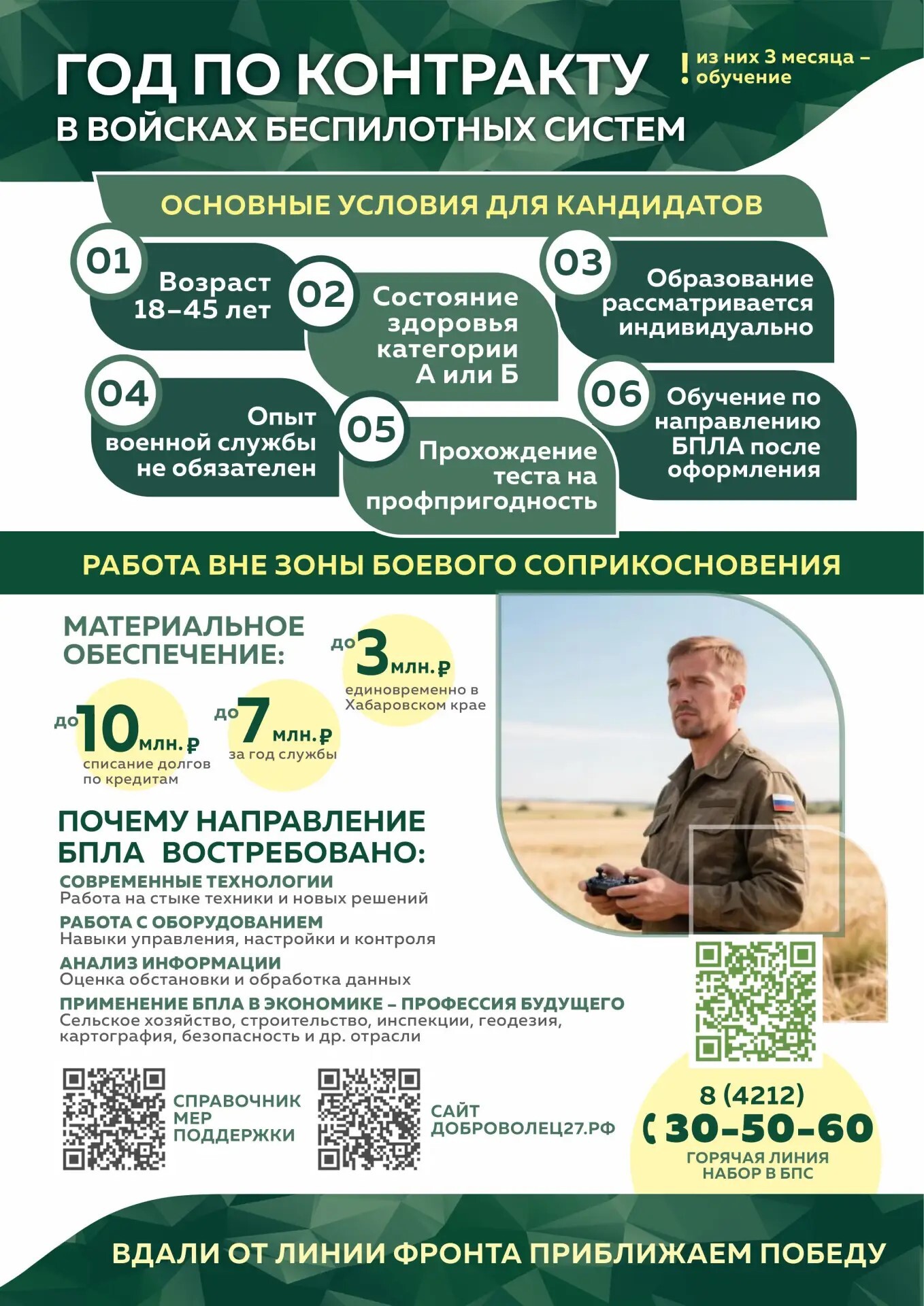 Год по контракту в войсках беспилотных систем!